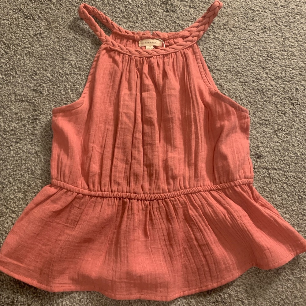 Sim & Sam Strappy Peplum Top